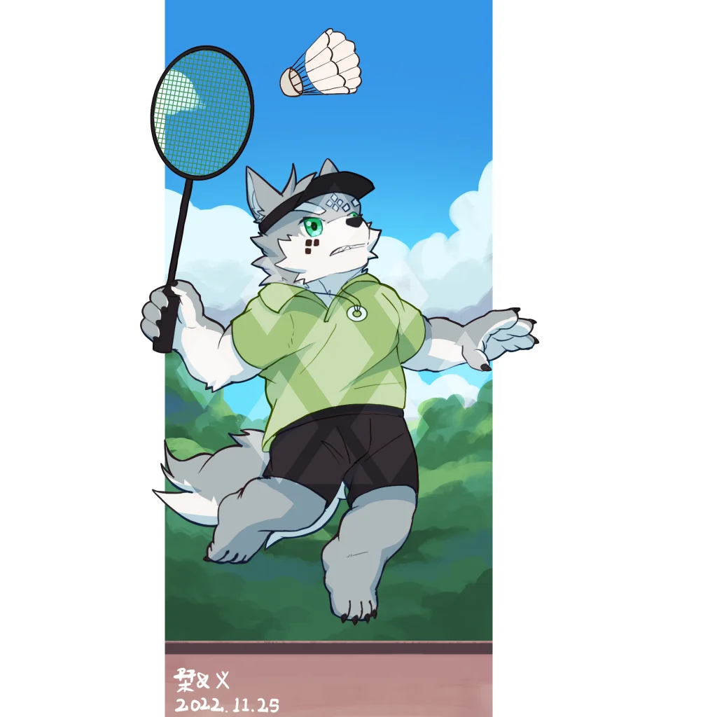 云逸的Q版委托 by 刊刊, furry, Q版, 全身, 兽人