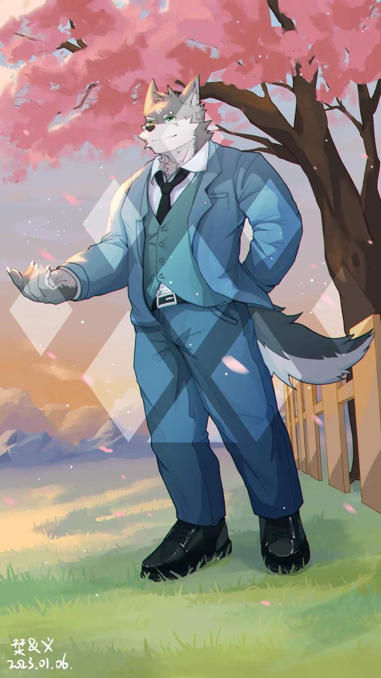 云逸的委托 by 刊刊, 兽人, furry, 全身, 狗