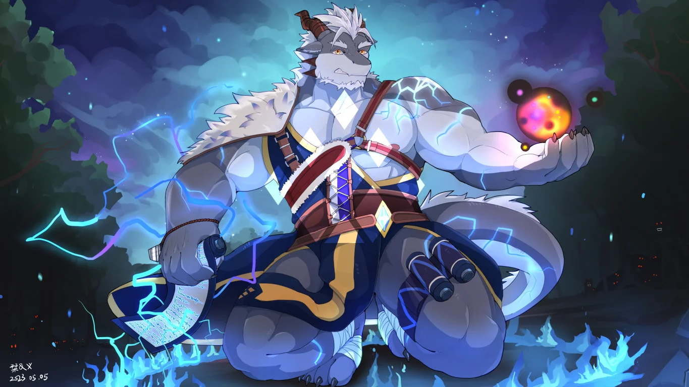 给对象的赠图 by 刊刊, 兽人, 全身, 龙, furry