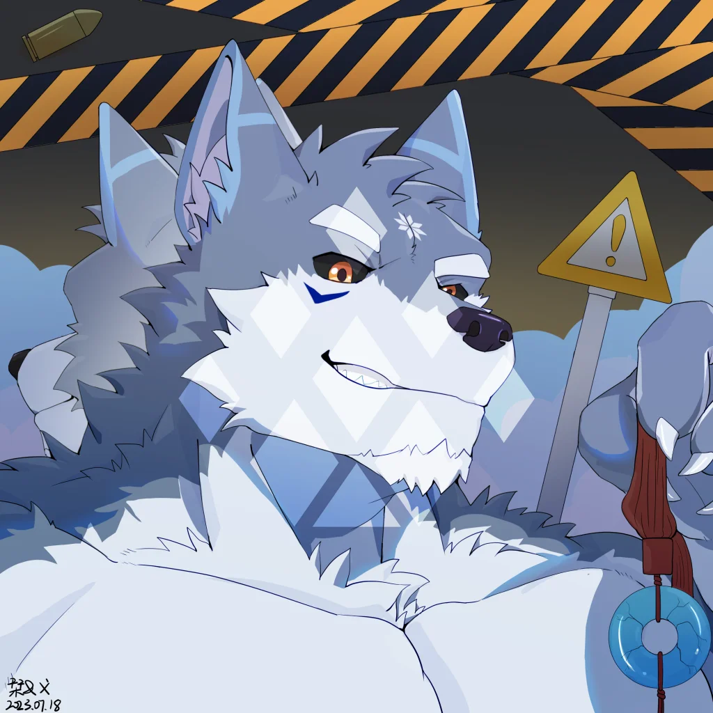 楚狼头像-反 by 刊刊, 兽人