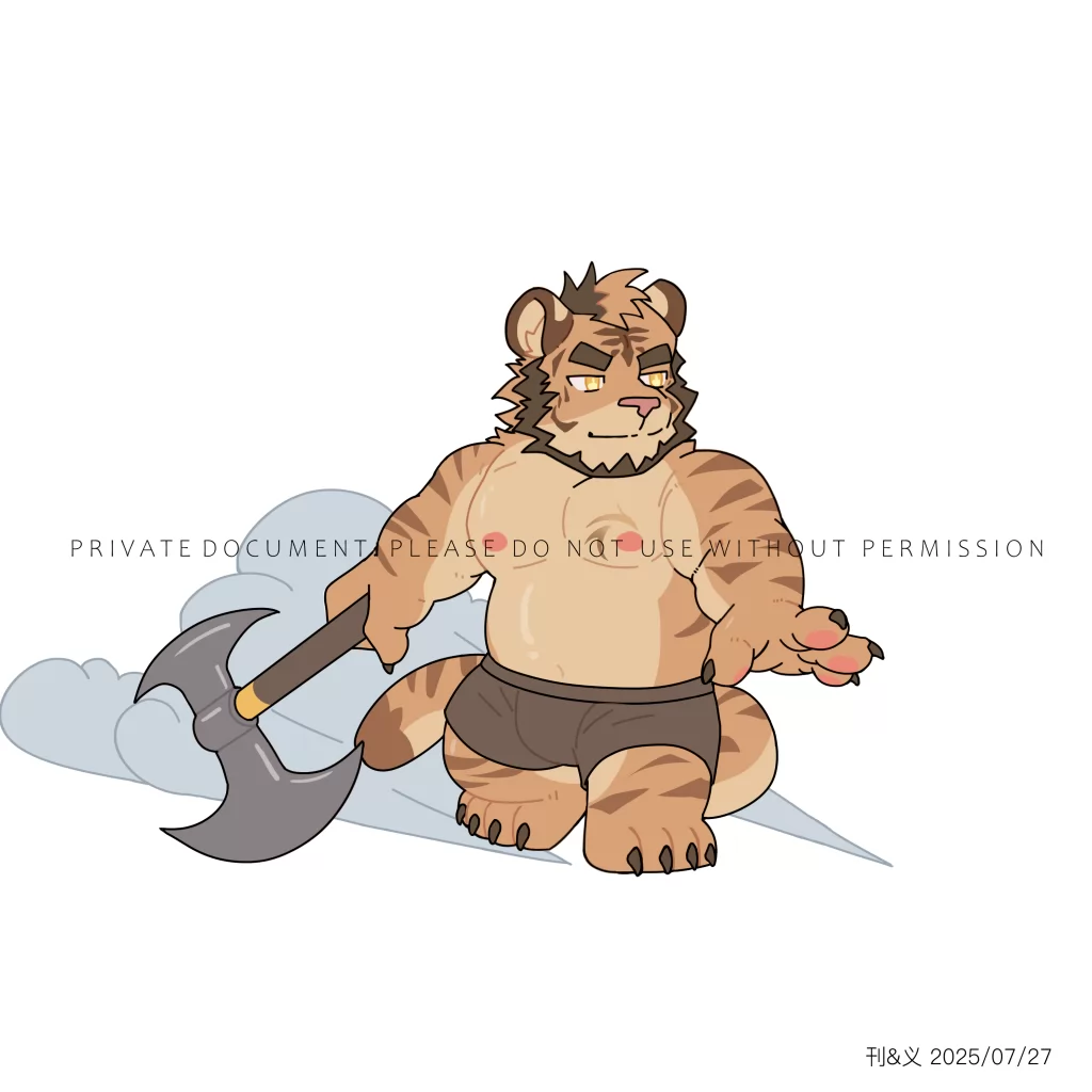 manny Q版 by 刊刊, furry, Q版, 全身
