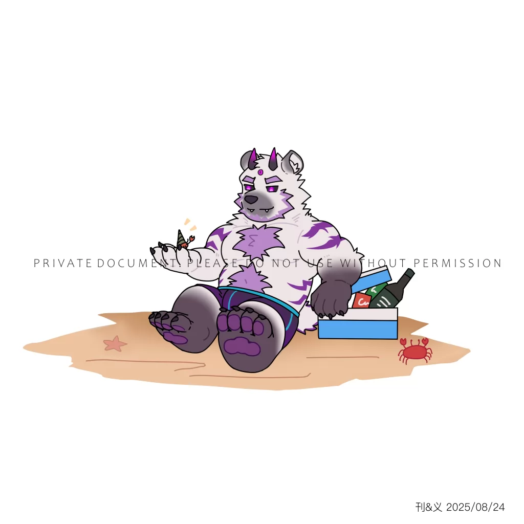 vacant Q版 by 刊刊, furry, Q版, 全身