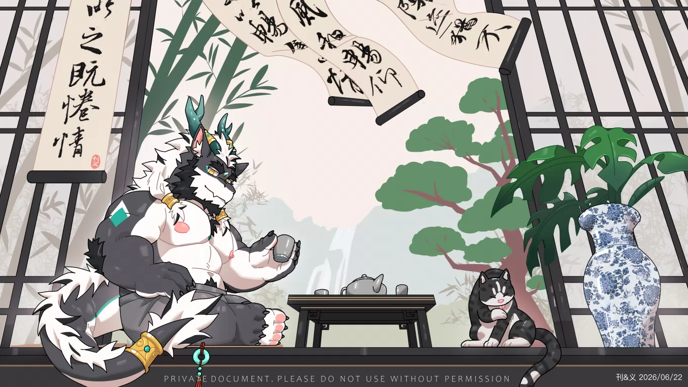 枫Q版 by 刊刊, furry, 全身, 兽人