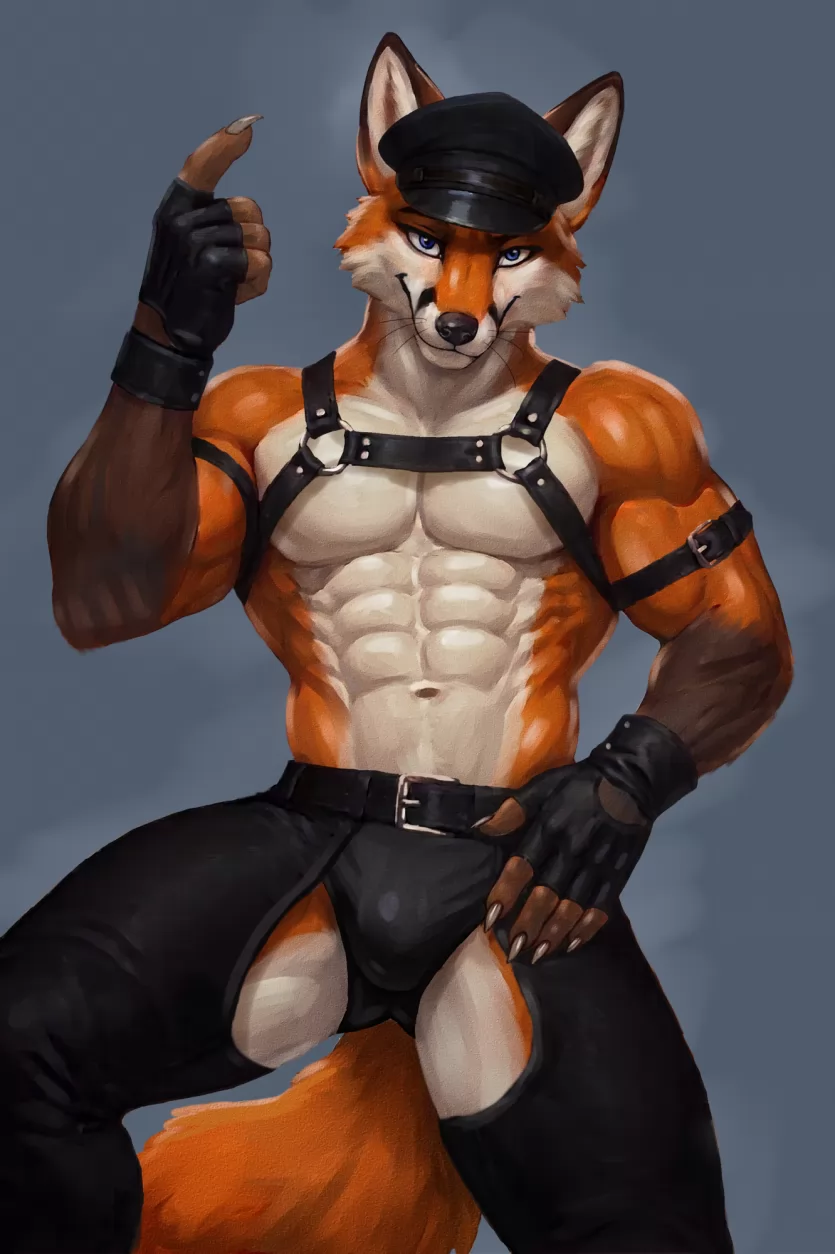 狐狸先生 by 时间猫, 狐, 肌肉