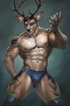 摔跤手鹿 ​​​ by 时间猫