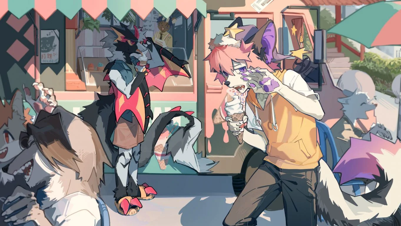 F冰淇淋车 by 花生RKS, 插图, 兽人
