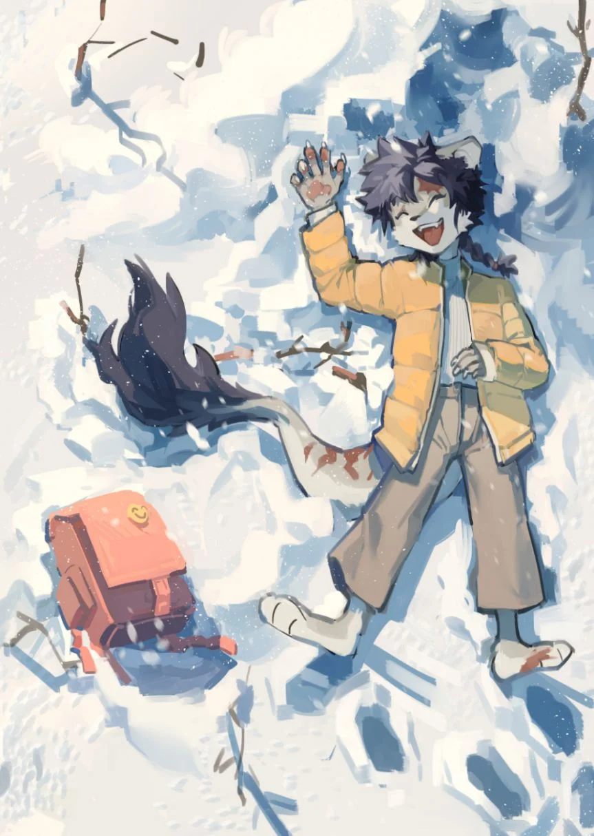 雪地 by 花生RKS, 兽人, 插图