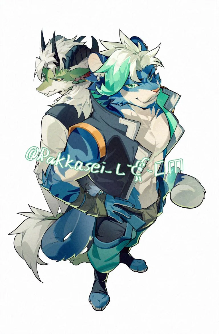 虎三的委托 by 花生RKS, 兽人, 虎, 立绘, 龙