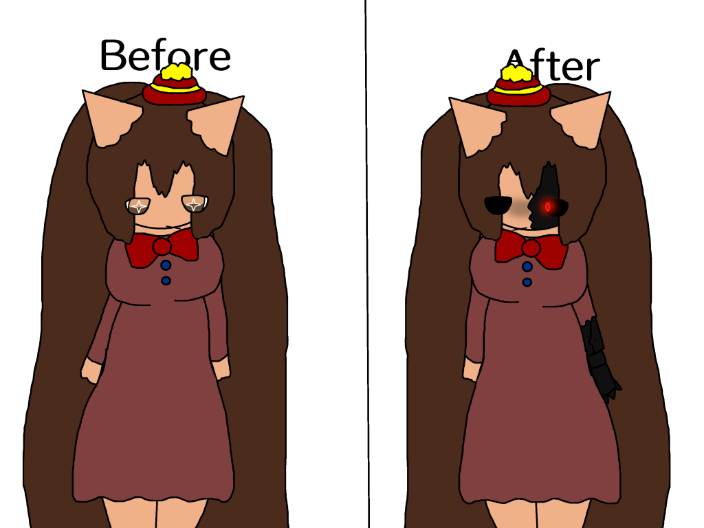 before and after bean by thebananasplitsau5, drawing, oc