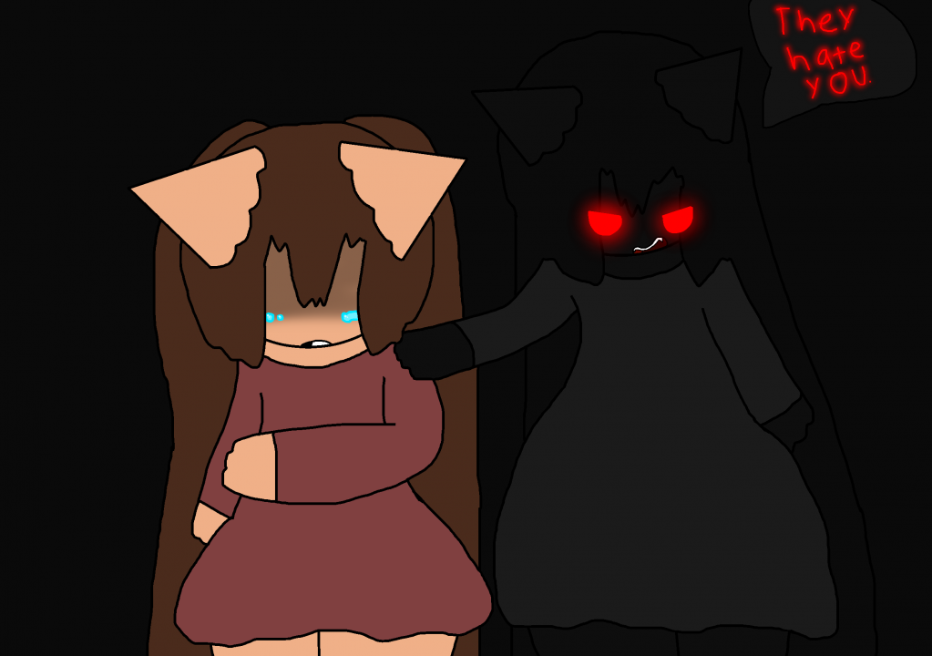 They hate you by thebananasplitsau5, oc, drawing