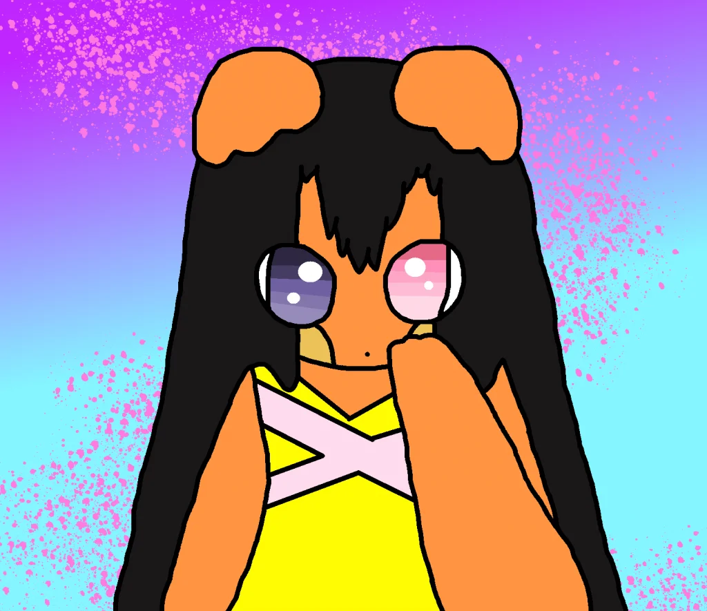 hetrochromic gorilla by thebananasplitsau5, oc, drawing
