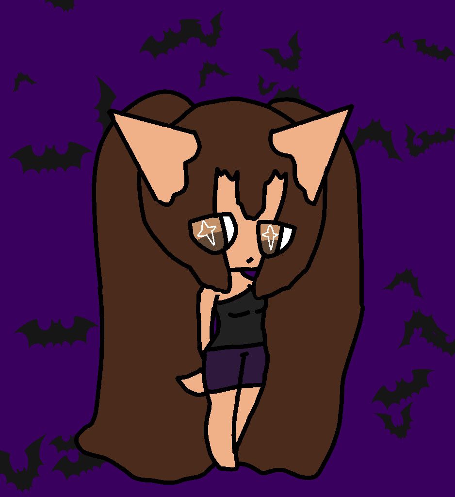 smol goth doggo by thebananasplitsau5, oc, drawing