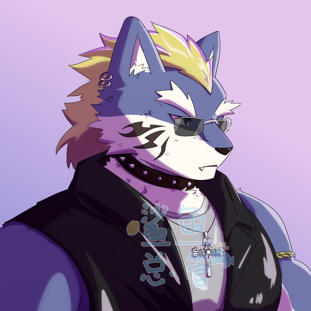 东京放课后同人稿件有墨镜 by 鲨鱼总管, furry, 狼, 兽人