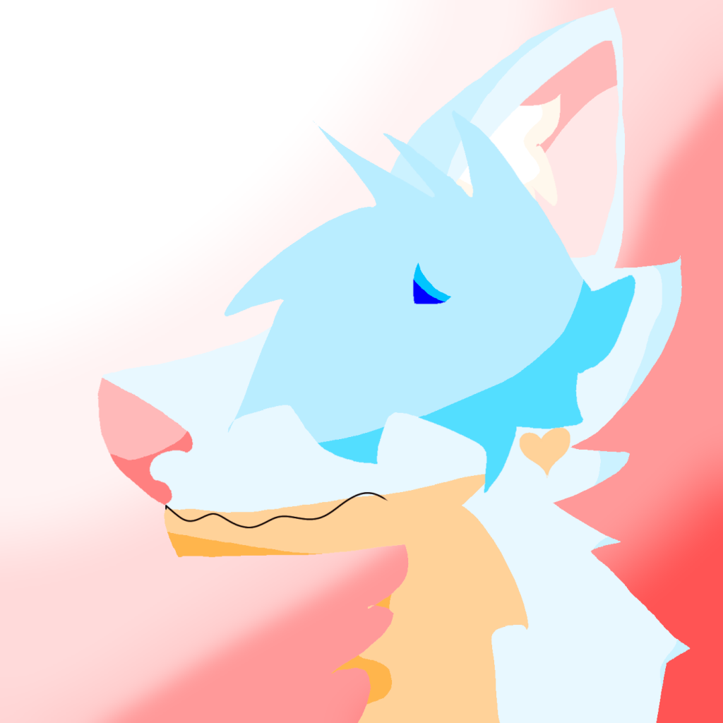 side profile of xiao by nekotta, art, digital art, fursona, side profile, sparkledog