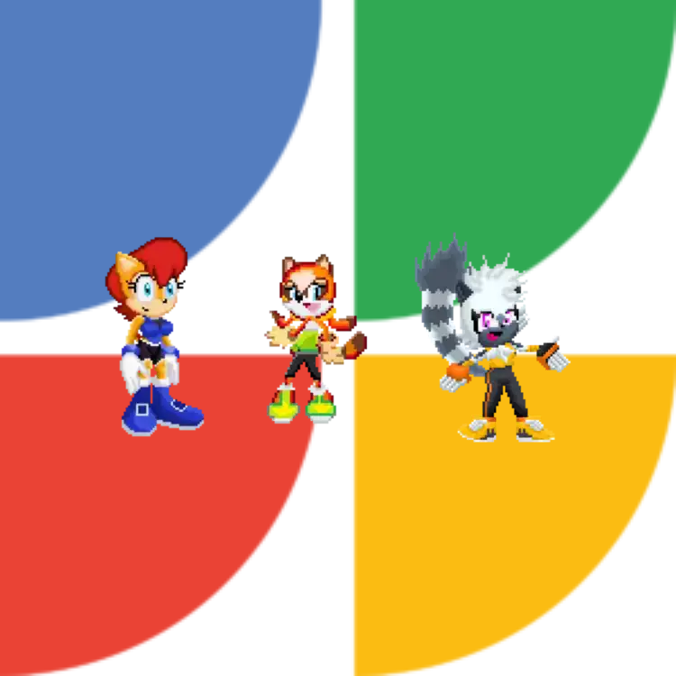 Sally, Marine and Tangle and the new Google Fiber logo by Marc Brown by shwapneel1999
