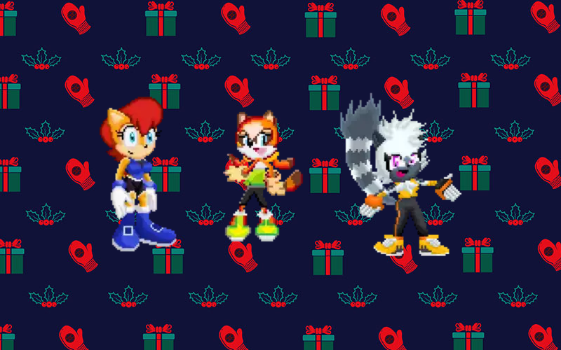 Sally, Marine and Tangle and Christmas 2021 by Marc Brown by shwapneel1999