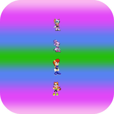 Fourth iOS 15 and iPad OS 15 icon featuring Rouge, Blaze, Sally and Marine by shwapneel1999
