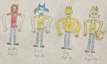 Mightonic (Mighty and Sonic) and Rayails (Ray and Tails) by Marc Brown part one by shwapneel1999