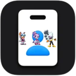 Rouge, Blaze and Tangle on the Apple Business Essentials icon by Marc Brown