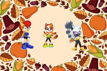 Sally, Marine and Tangle and Thanksgiving 2021 part four by Marc Brown by shwapneel1999
