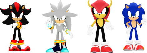 shadow_silver_mighty_and_sonic_as_3d_sprites by shwapneel1999