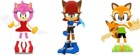 amy_sally_and_marine_as_3d_sprites by shwapneel1999