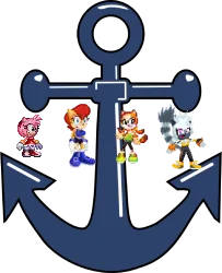 Amy, Sally, Marine and Tangle and the anchor by Marc Brown by shwapneel1999