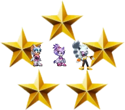 Rouge, Blaze and Tangle and five stars part two by Marc Brown