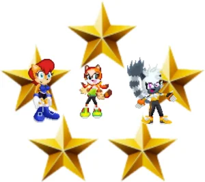 Sally, Marine and Tangle and five stars part two by Marc Brown by shwapneel1999
