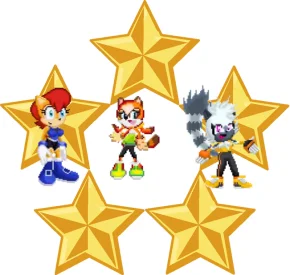 Sally, Marine and Tangle and five stars part one by Marc Brown by shwapneel1999