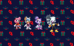 Amy, Rouge, Blaze and Tangle and Christmas 2021 by Marc Brown by shwapneel1999