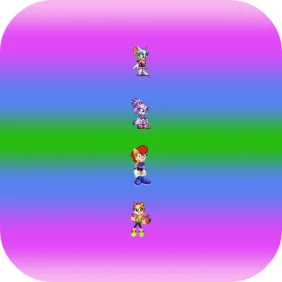 Fourth iOS 15 and iPad OS 15 icon featuring Rouge, Blaze, Sally and Marine by shwapneel1999