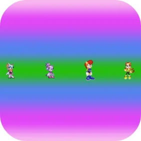 Third iOS 15 and iPad OS 15 icon featuring Rouge, Blaze, Sally and Marine by shwapneel1999