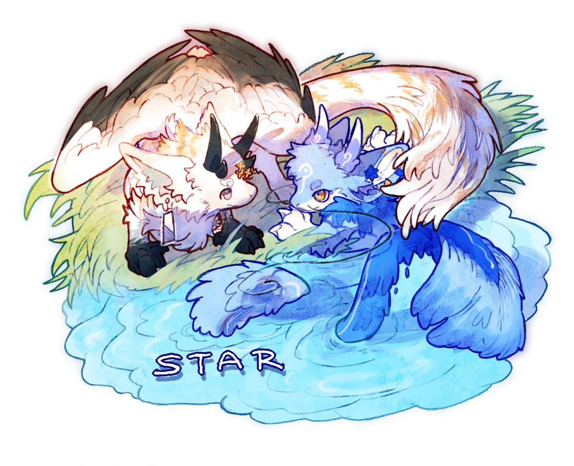 小插图 by 星木, furry, 有偿委托, 插画, 兽绘
