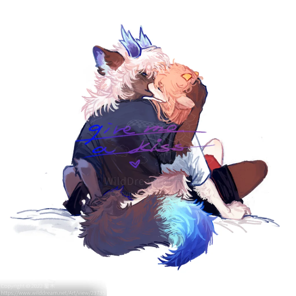 整点cp新图 by 星木, furry, furry oc, 厚涂, 全身, 兽绘