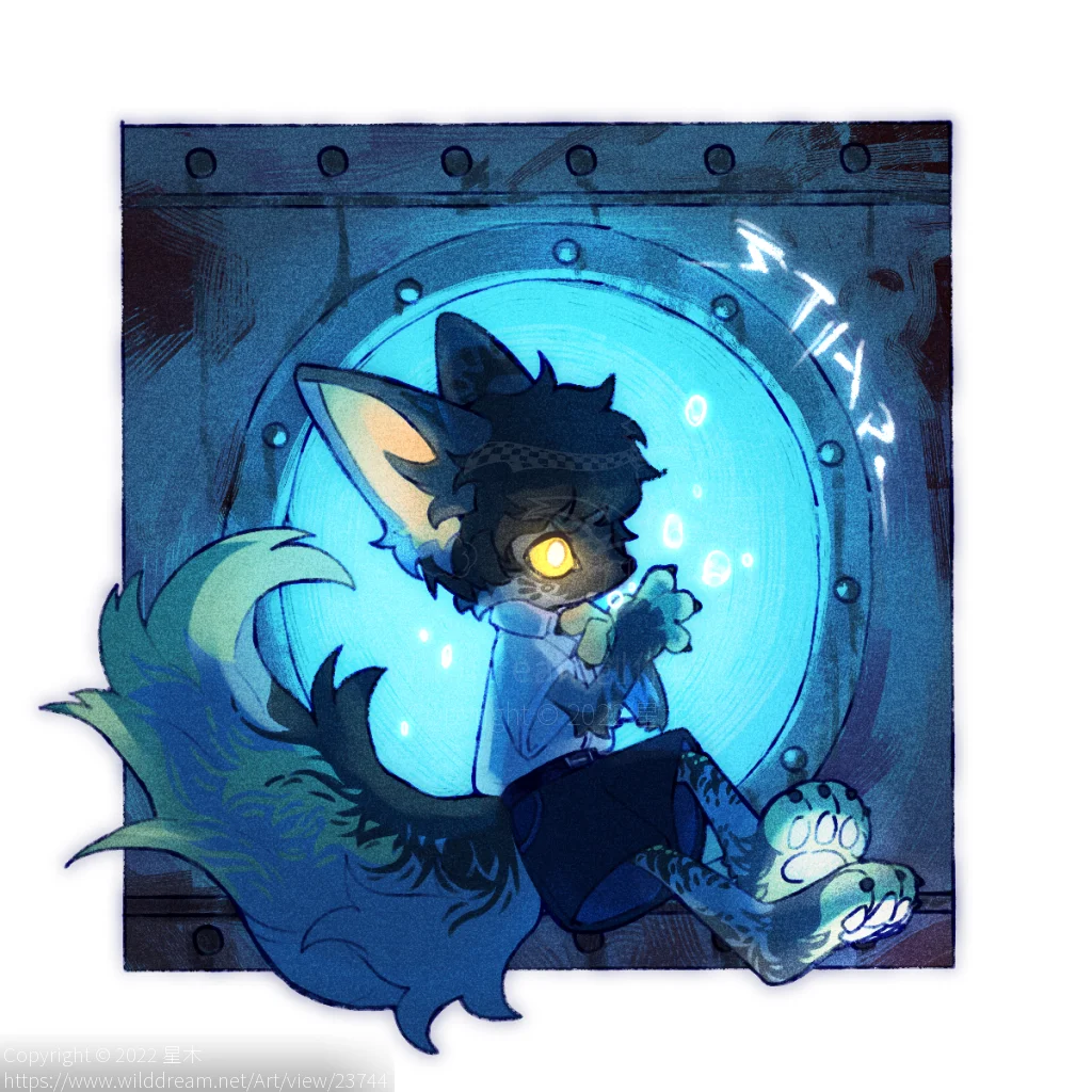 铩咪的海王 by 星木, furry, furry oc, 全身, 兽绘, 场景, 插画