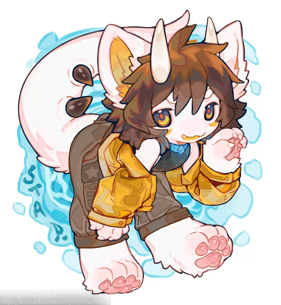 咪嗷！ by 星木, furry, 全身, 兽绘, 立绘