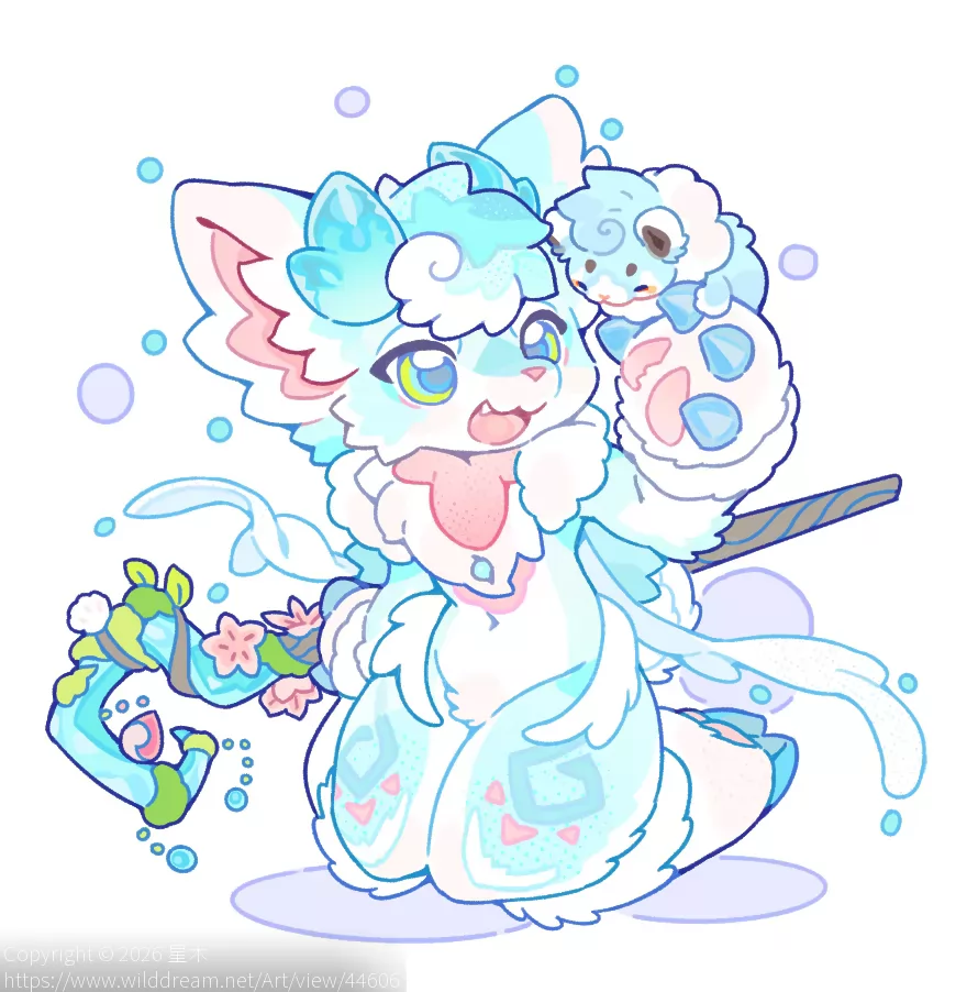 ❄️ by 星木, furry, 全身, 兽绘, 立绘