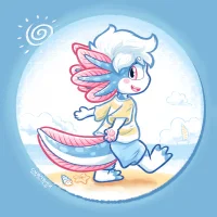 阿可在海滩 by Cyansky