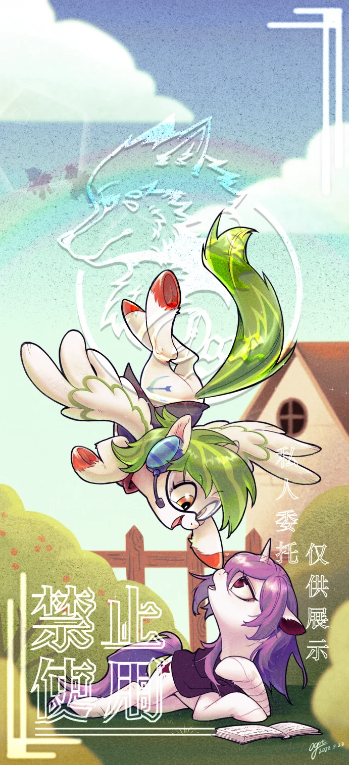 委托展示-插图-双马手机壁纸 by 讴歌-ogre, pony, 小马