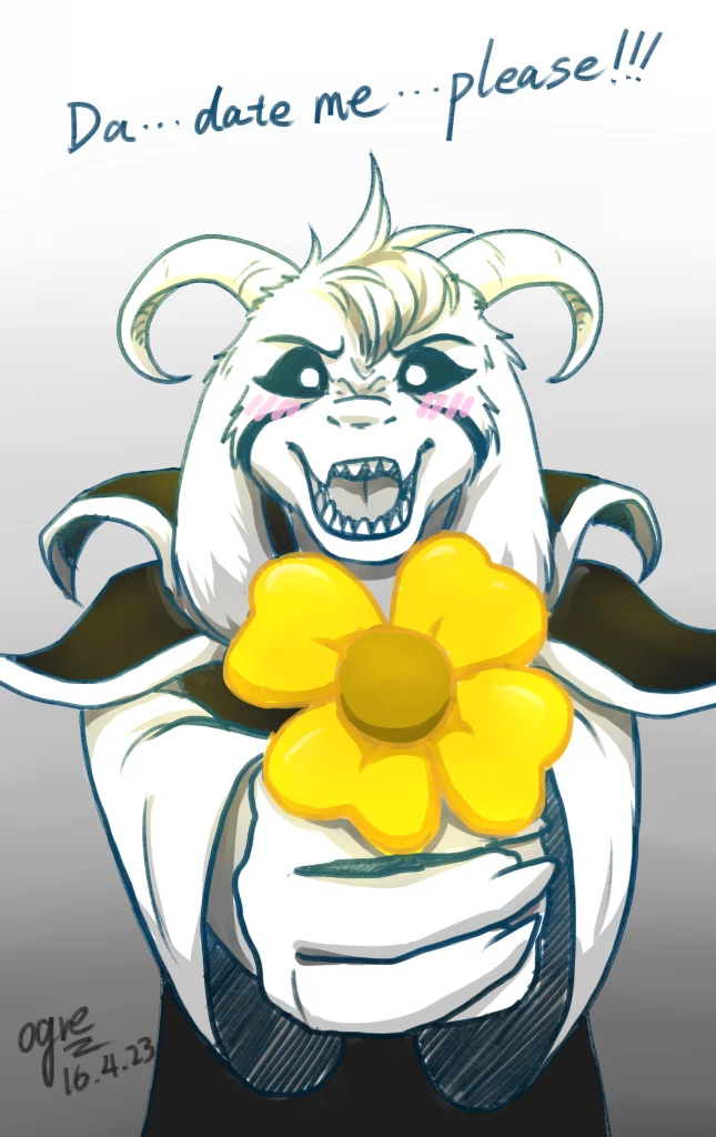 约会&Asriel Dreemurr by 讴歌-ogre