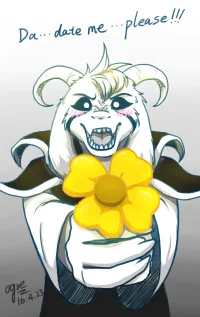 约会&Asriel Dreemurr by 讴歌-ogre