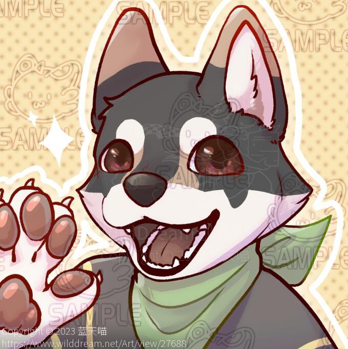 小柴犬 by 蓝天喵, 头像, 稿, 稿件