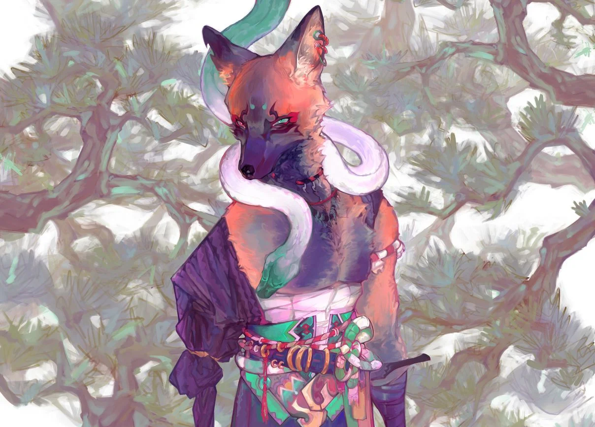 无名氏 by 四野遥, furry, 兽人, 插画, OC, 狐狸