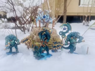 战锤 蜥蜴人 东京雪景拍摄展示 by 龙宇诺