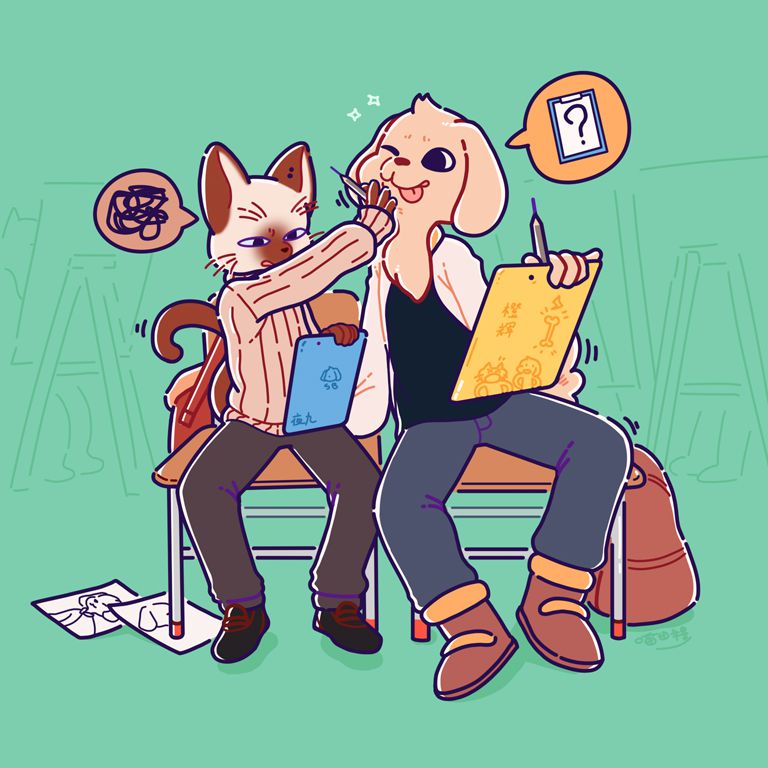 猫狗画室 by 喵田穆, 兽人 furry, furry