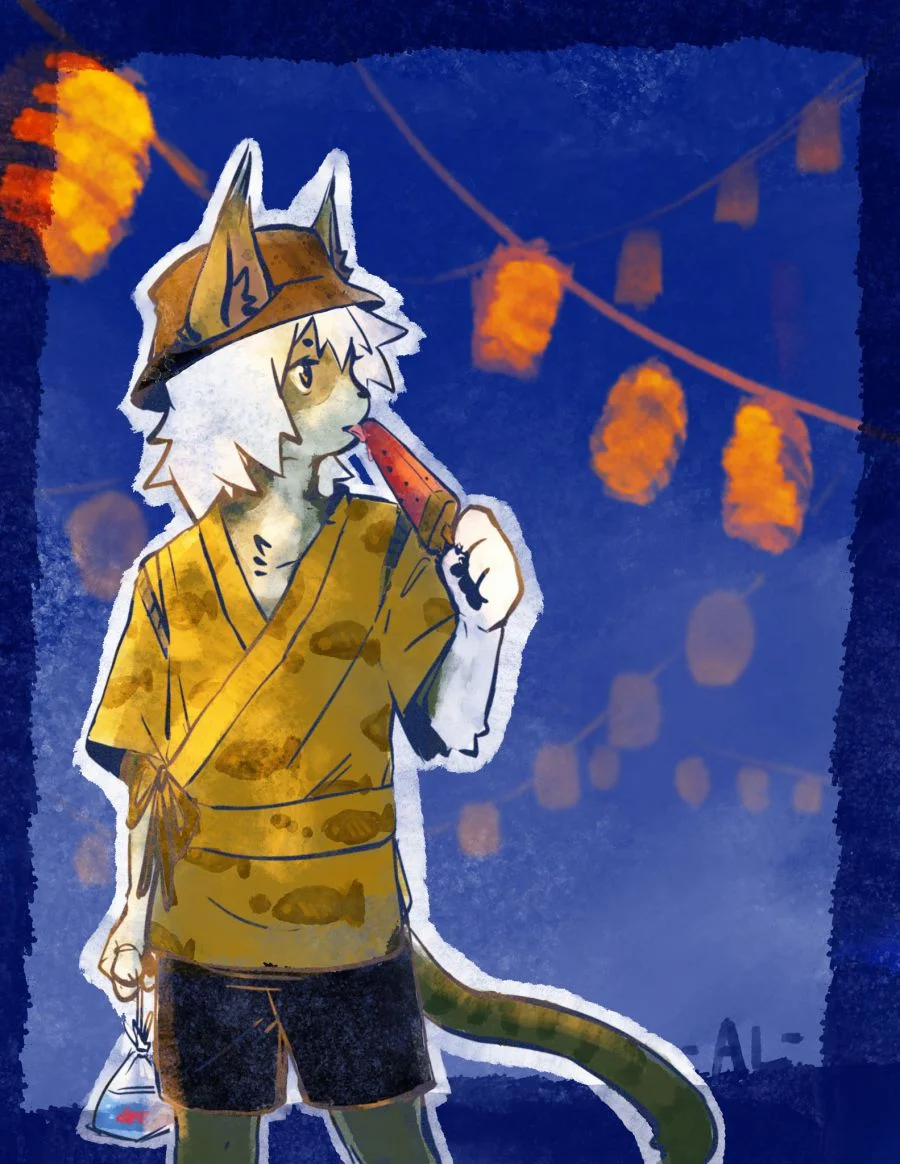 夏祭 by -KawaL-, 猫