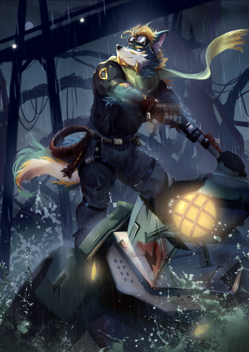 沼泽巡逻警-宿诚 by Fazwolf菲斯, furry
