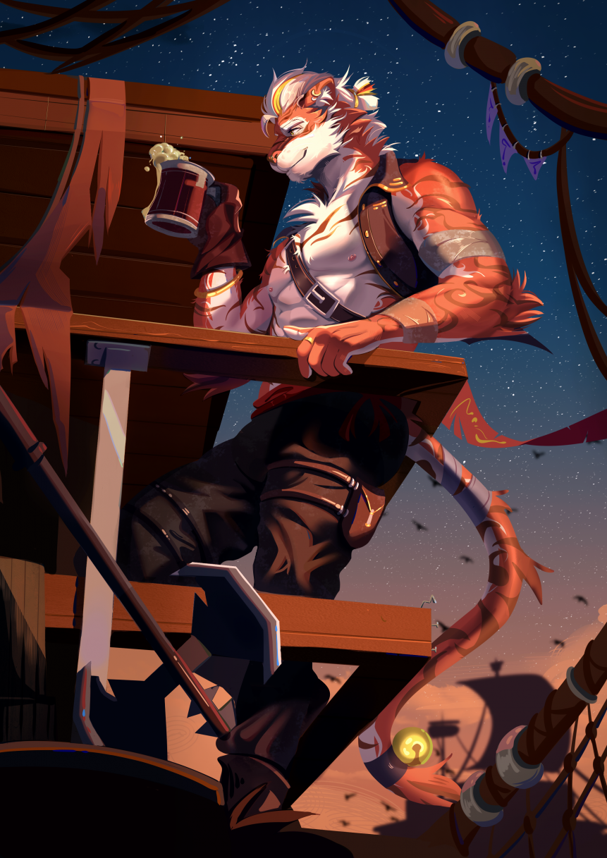 闲暇时光--南枝 by Fazwolf菲斯, furry