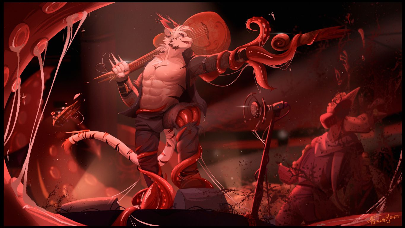 笨岚死亡摇滚 by Fazwolf菲斯, furry